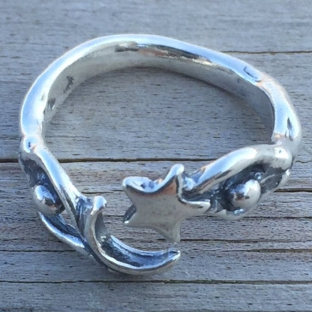 Moon Dancer Ring .925 Sterling Silver Adjustable 5 - 6.5 made in USA - Picture 14 of 15